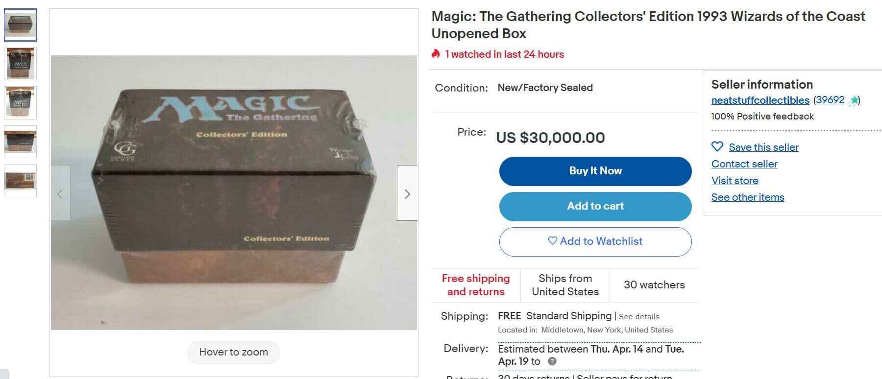 Rare "Magic: The Gathering" Unopened Collectors' Edition For Sale!