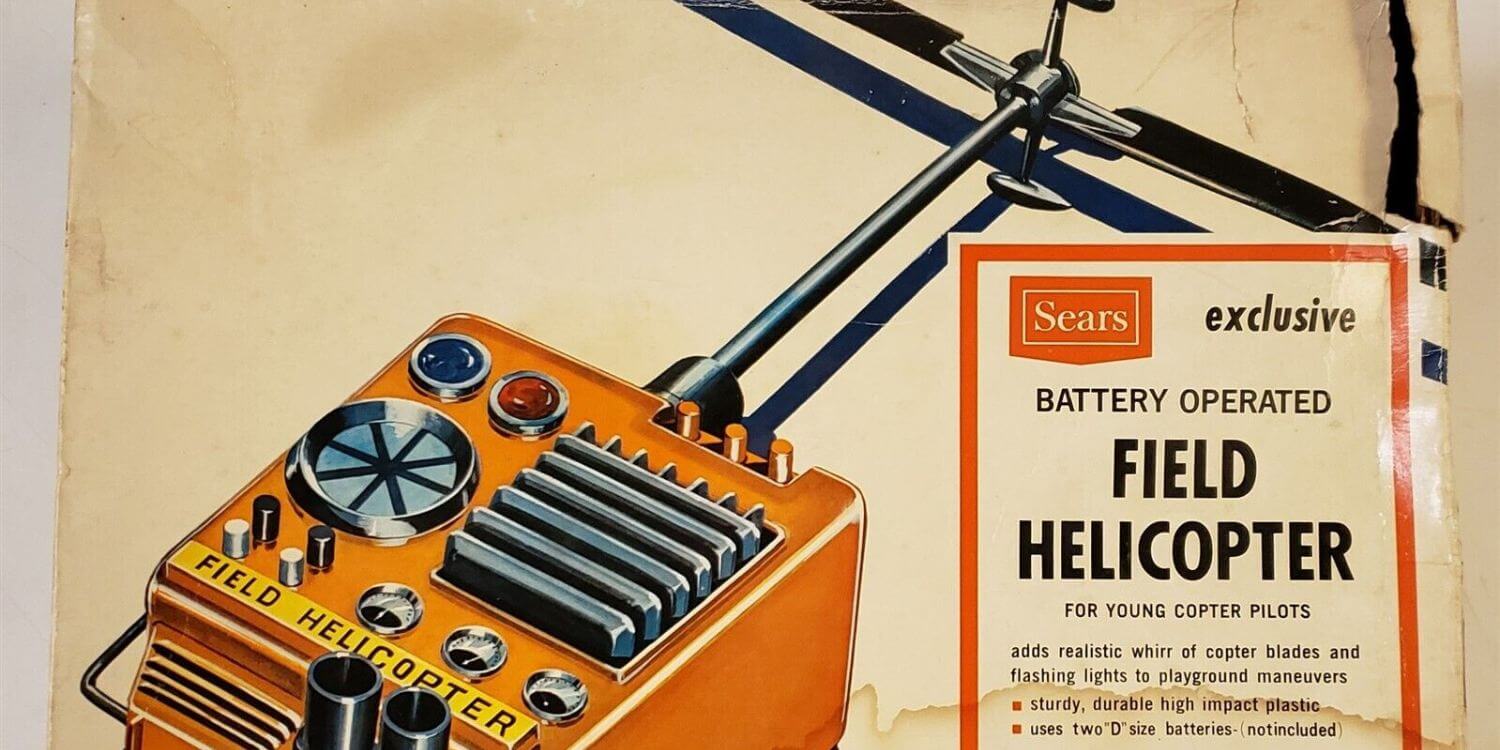 Auction Alert! Vintage 1960s Sears Battery Operated Field Helicopter